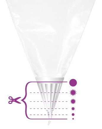 Einweg-Spritzbeutel mit Tülle 10 Stück 40 cm